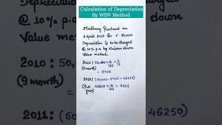 Calculation of Depreciation by WDV method  Written down value method [upl. by Nylodnewg]