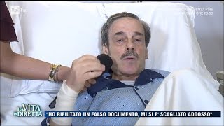 Medico non fa certificato falso il paziente gli frattura il femore  La Vita in Diretta 06092017 [upl. by Meurer]