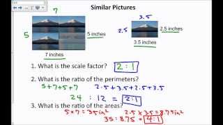104 Areas and Perimeters of Similar Figures 2015 [upl. by Lladnarc]