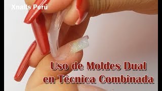 Aprende a hacer Uñas con MOLDES DUAL en Técnicas Combinadas 🤩 con TIPS y Formas para ESCULTURA [upl. by Winshell562]