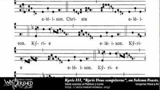 Kyrie III from Mass III Gregorian Chant [upl. by Teador]