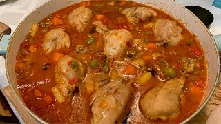 Piernitas de Pollo en Salsa con Verduras una receta bien Rica y Fácil [upl. by Pacifa348]