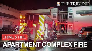 Families Evacuated After Fire Breaks Out in SLO Apartment Building [upl. by Adiv]