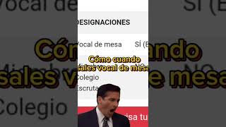 Cómo cuando te toca salir de vocal de mesa 🥲 vocaldemesa vocal elecciones chile meme [upl. by Dyanne235]