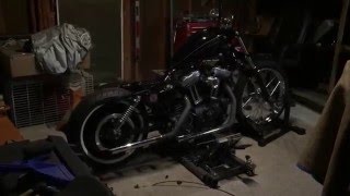 Sportster Drag Pipe test after crossover tube blocked off [upl. by Bolen]