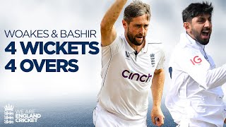 💥 4 Wickets in 4 Overs  Bashir amp Woakes Change The Game at Trent Bridge  England v West Indies [upl. by Prima361]