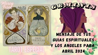 🪽Géminis♊️QUE VIENE PARA TI EN ABRIL 2024✨Mensajes de tus Guías Espirituales geminis hoy tarot [upl. by Sirod826]