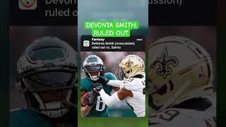 BREAKING DEVONTA SMITH RULED OUT [upl. by Thibaud]