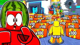 How Many BOOMBOX TITANS for 100 CRATES in Toilet Tower Defense [upl. by Retnyw471]