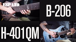 ESP LTD B206 amp H401QM  Metal Demo [upl. by Sakram]