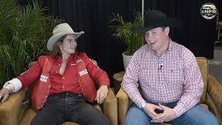 Rocker Steiner 2023 NFR Round 1 Interview [upl. by Stephens]