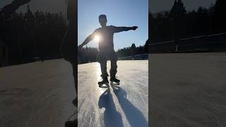 Outdoor ice skate rink iceskating disneyonice freestyleiceskating cooltricks secondhomerink [upl. by Llertnor694]