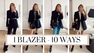 HOW TO STYLE A BLACK BLAZER  10 Black Blazer Outfit Ideas  Autumn Outfits 2020 [upl. by Asirral716]