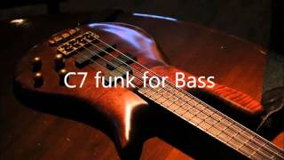 C7 Funk Backing Track for Bass One Chord vamp [upl. by Effy]