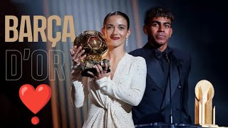 ❣️AITANA wins BALLON dOR LAMINE YAMAL wins Kopa Trophy FC Barcelona BEST Womens Team 2024 🏆 [upl. by Noirb]