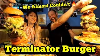 Monster Terminator Burger Challenge  ManVFood  Molly Schuyler [upl. by Marchelle]