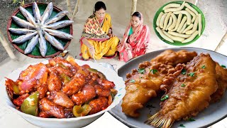 ক্রিস্পি চিলি বেবিকর্ন ও তোপসে ফ্রাই  Crispy chilli babycorn amp Topse fry [upl. by Gitel]