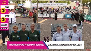 Magnifique remontada lors du National féminin de pétanque 2019 à Ruoms  Quart FRANCE vs PEYROT [upl. by Reinhold]