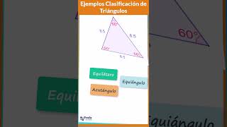 EJEMPLOS CLASIFICACION DE TRIANGULOS shorts [upl. by Sharity]