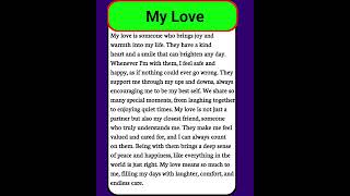 My Love love dailyenglish english englishvocabulary englishlanguage loving learnenglish [upl. by Boykins788]