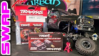 How to install the TRX4M TwoSpeed Transmission and swap in the Traxxas Brushless Motor [upl. by Emelen]