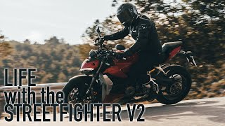 Ducati Streetfighter V2 2022  real world test [upl. by Nalro749]