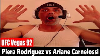 UFC Vegas 92 Piera Rodriguez vs Ariane Carnelossi REACTION [upl. by Attalanta]