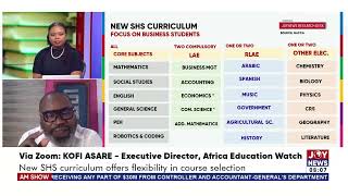 Secondary Education Subject combinations in new SHS curriculum similar to the Alevel  Kofi Asare [upl. by Woodberry]