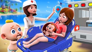 Police Help Pregnant Mother🤰 New Baby Song  Funny Baby Songs  Nursery Rhymes amp Toddler Songs [upl. by Milon]