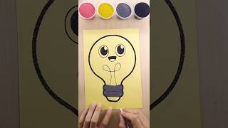 Sand painting Bulb art shorts sandart kids coloring [upl. by Llezo]