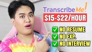 Transcription Job For Beginners  Transcribe Me Registration  Online Jobs Philippines [upl. by Salangia]