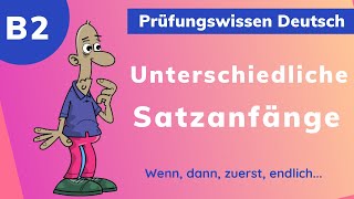 Unterschiedliche Satzanfänge B2⭐️⭐️⭐️SCHREIBEN Sprachstil B2 [upl. by Semyaj]