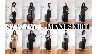 MAXI SKIRT OUTFIT IDEAS 15 Ways to style this seasons biggest trend [upl. by Haziza401]