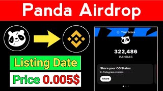 Panda Bot  Listing Date amp Price  Panda Airdrop new update 2024 [upl. by Ditter]