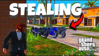 Stealing BIG BIKES sa manga Mafia Gang dito sa GTA FIVE [upl. by Eitsirk]