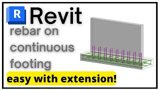 Revit structure  rebar revit  continuous footing rebar [upl. by Pharaoh]