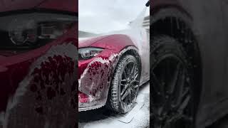 Rinsing Snow Foam Off a Ceramic Coated Car satisfying [upl. by Greeley]