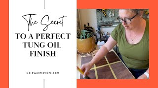 The Secret to a Buttery Smooth Tung Oil Finish  Pro Tips for Furniture Refinishing [upl. by Eirelav]