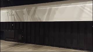 Theatre  Art Museum Retractable Movie Screen  Tensaflex Rolling Screen [upl. by Enilesor478]