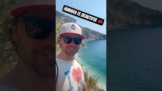 Best beach town in Albania 🇦🇱 himara albania shqiperi [upl. by Anawat]