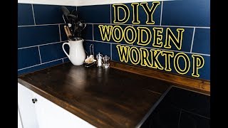 HOUSE RENOVATION  HOW TO MAKE YOUR OWN WOODEN WORKTOP [upl. by Pembrook]