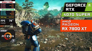 Space Marine 2  RTX 4070 Super  RX 7800 XT  This is AWESOME  1440P  4K  Benchmark [upl. by Hassin987]