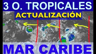 3 ONDAS TROPICALES EN EL MAR CARIBE ACTUALIZACIÓN [upl. by Misab]