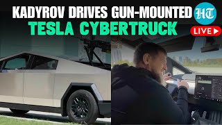 Chechen Warlord Ramzan Kadyrov Drives MachineGun Mounted Tesla Cybertruck  LIVE [upl. by Cristobal466]