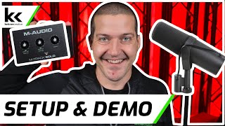 MAudio MTrack Solo amp Shure SM7B  Setup amp Demo [upl. by Boak]