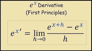 Derivative of ex from First Principles [upl. by Meredeth]