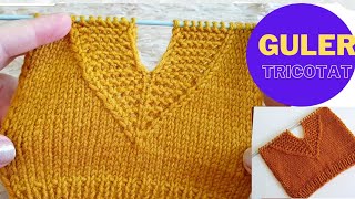 Guler tricotat in V knit V neck 1 [upl. by Mccarthy927]