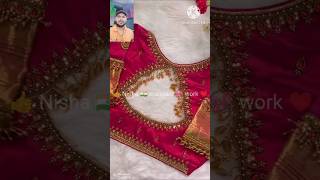 latest maggam work designs 2024 bridal heavy maggam work blouse designs heavy work [upl. by Oinotnaocram]