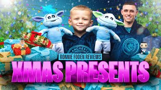 ADORABLE Ronnie Foden reviews City Christmas presents with his dad Phil Foden [upl. by Ebony]