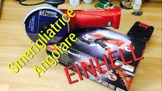 smerigliatrice angolare 18 volt einhell recensione review angle grinder [upl. by Anilocin]